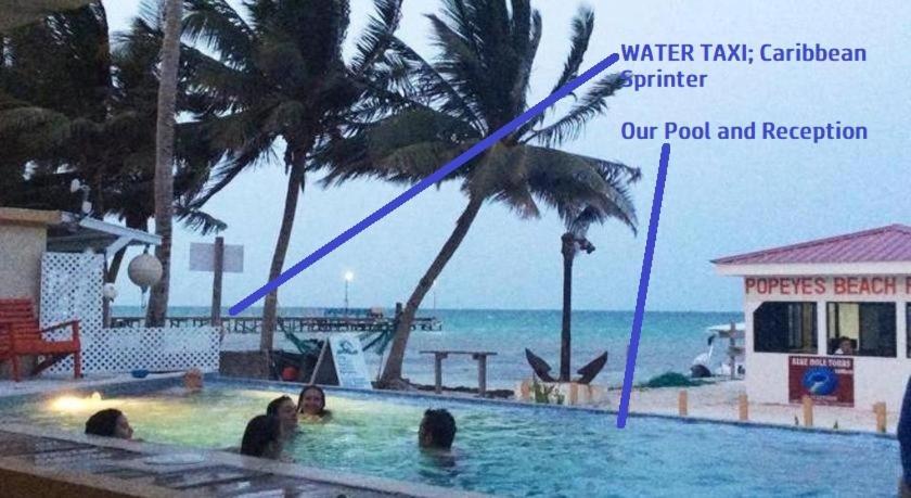 Beach Club Budget Rooms At Popeyes Caye Caulker Dış mekan fotoğraf